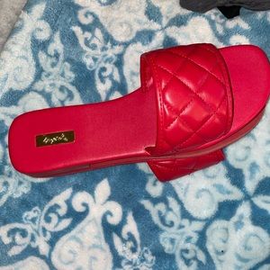 Red sandals
